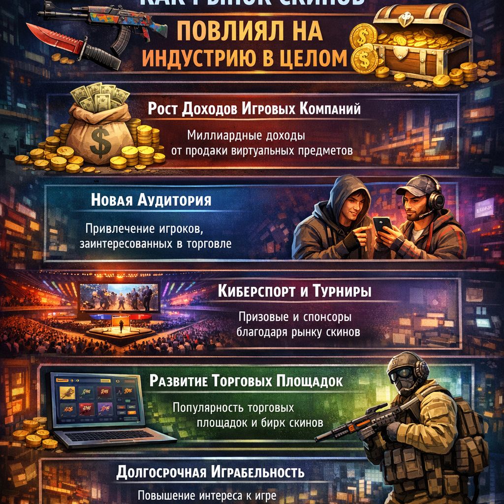 Как рынок скинов повлиял на индустрию в целом
